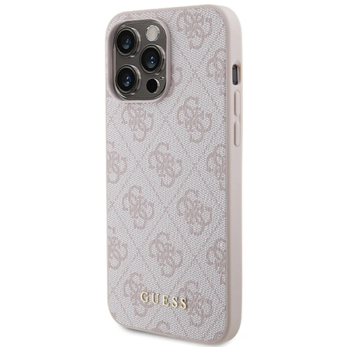 Buy Guess GUHCP15XG4GFPI Apple iPhone 15 Pro Max hard case 4G Metal Gold Logo pink - GUE2857 - {ean13} - Home Screen Store Europe