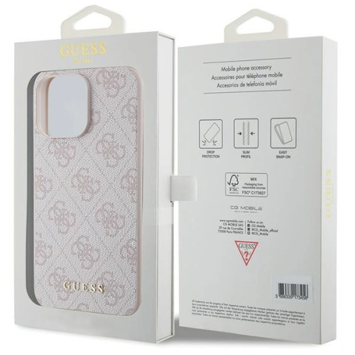 Buy Guess GUHCP15XG4GFPI Apple iPhone 15 Pro Max hard case 4G Metal Gold Logo pink - GUE2857 - {ean13} - Home Screen Store Europe