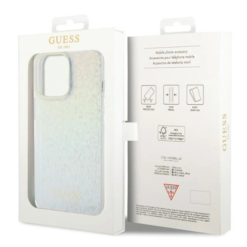 Buy Guess GUHCP15XHDECMI Apple iPhone 15 Pro Max hardcase IML Faceted Mirror Disco Iridescent multicolor - GUE2858 - {ean13} - Home Screen Store Europe