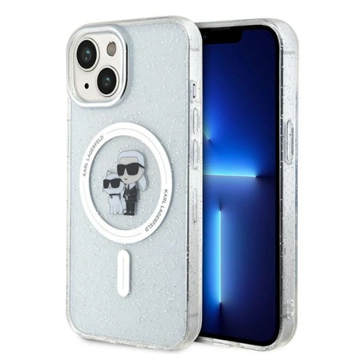 Kup Case Karl Lagerfeld KLHMP15SHGKCNOT Apple iPhone 15 Hartschale Karl&Choupette Glitter MagSafe transparent - KLD1690 - {ean13} - Sklep Home Screen
