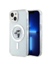 Etui Karl Lagerfeld KLHMP15SHGKCNOT Apple iPhone 15 hardcase Karl&Choupette Glitter MagSafe transparent