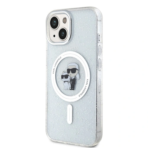 Kup Case Karl Lagerfeld KLHMP15SHGKCNOT Apple iPhone 15 Hartschale Karl&Choupette Glitter MagSafe transparent - KLD1690 - {ean13} - Sklep Home Screen