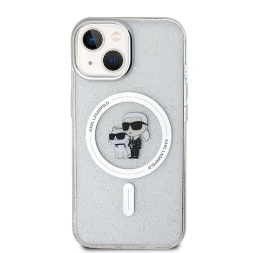 Kup Case Karl Lagerfeld KLHMP15SHGKCNOT Apple iPhone 15 Hartschale Karl&Choupette Glitter MagSafe transparent - KLD1690 - {ean13} - Sklep Home Screen