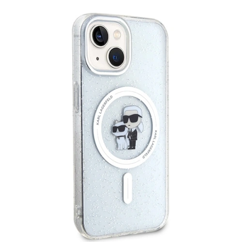 Kup Case Karl Lagerfeld KLHMP15SHGKCNOT Apple iPhone 15 Hartschale Karl&Choupette Glitter MagSafe transparent - KLD1690 - {ean13} - Sklep Home Screen