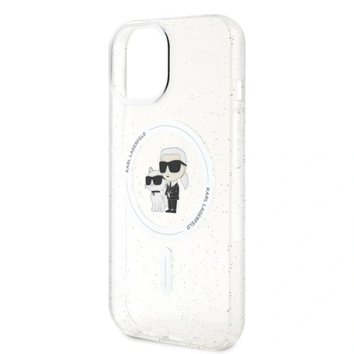 Kup Case Karl Lagerfeld KLHMP15SHGKCNOT Apple iPhone 15 Hartschale Karl&Choupette Glitter MagSafe transparent - KLD1690 - {ean13} - Sklep Home Screen