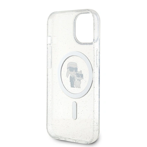 Kup Etui Karl Lagerfeld KLHMP15SHGKCNOT Apple iPhone 15 hardcase Karl&Choupette Glitter MagSafe průhledný - KLD1690 - {ean13} - Sklep Home Screen