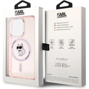Buy Karl Lagerfeld KLHMP15XHFCCNOP Apple iPhone 15 Pro Max hardcase IML Choupette MagSafe pink - KLD1691 - {ean13} - Home Screen Store Europe