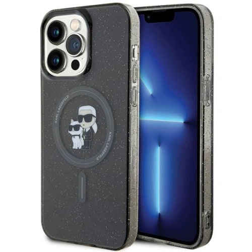 Buy Karl Lagerfeld KLHMP15XHGKCNOK Apple iPhone 15 Pro Max hardcase Karl&Choupette Glitter MagSafe black - KLD1694 - {ean13} - Home Screen Store Europe