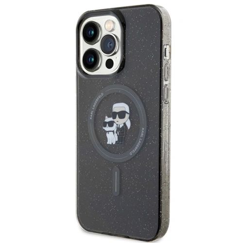 Buy Karl Lagerfeld KLHMP15XHGKCNOK Apple iPhone 15 Pro Max hardcase Karl&Choupette Glitter MagSafe black - KLD1694 - {ean13} - Home Screen Store Europe