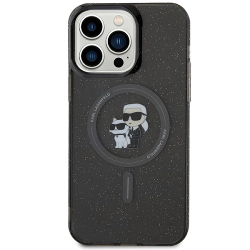 Buy Karl Lagerfeld KLHMP15XHGKCNOK Apple iPhone 15 Pro Max hardcase Karl&Choupette Glitter MagSafe black - KLD1694 - {ean13} - Home Screen Store Europe