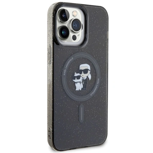 Buy Karl Lagerfeld KLHMP15XHGKCNOK Apple iPhone 15 Pro Max hardcase Karl&Choupette Glitter MagSafe black - KLD1694 - {ean13} - Home Screen Store Europe