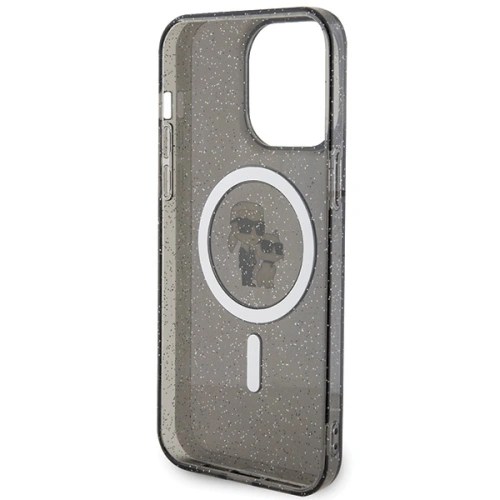 Buy Karl Lagerfeld KLHMP15XHGKCNOK Apple iPhone 15 Pro Max hardcase Karl&Choupette Glitter MagSafe black - KLD1694 - {ean13} - Home Screen Store Europe