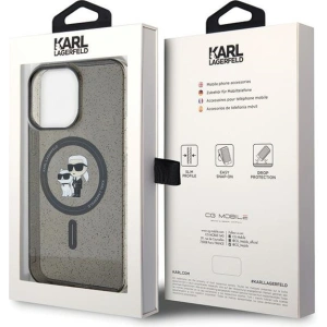 Kup Etui Karl Lagerfeld KLHMP15XHGKCNOK Apple iPhone 15 Pro Max hardcase Karl&Choupette Glitter MagSafe czarny/black - KLD1694 - {ean13} - Sklep Home Screen