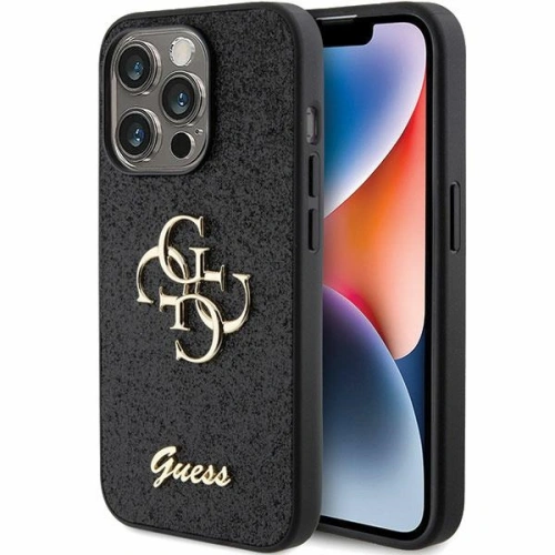 Buy Guess GUHCP15XHG4SGK Apple iPhone 15 Pro Max hardcase Glitter Script Big 4G black - GUE2860 - {ean13} - Home Screen Store Europe