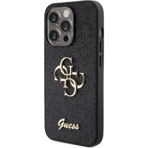 Buy Guess GUHCP15XHG4SGK Apple iPhone 15 Pro Max hardcase Glitter Script Big 4G black - GUE2860 - {ean13} - Home Screen Store Europe