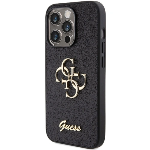 Buy Guess GUHCP15XHG4SGK Apple iPhone 15 Pro Max hardcase Glitter Script Big 4G black - GUE2860 - {ean13} - Home Screen Store Europe