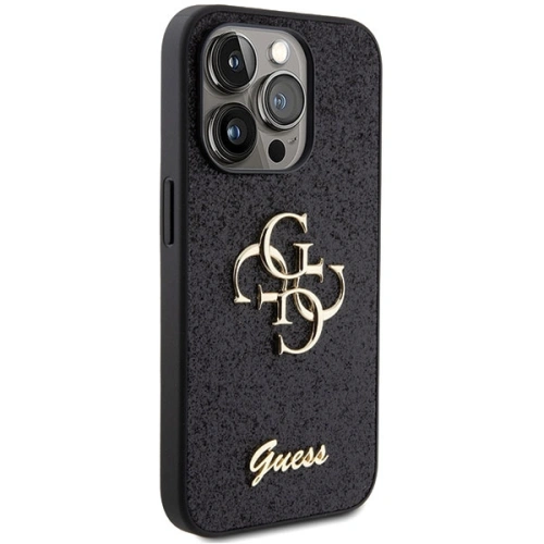 Buy Guess GUHCP15XHG4SGK Apple iPhone 15 Pro Max hardcase Glitter Script Big 4G black - GUE2860 - {ean13} - Home Screen Store Europe
