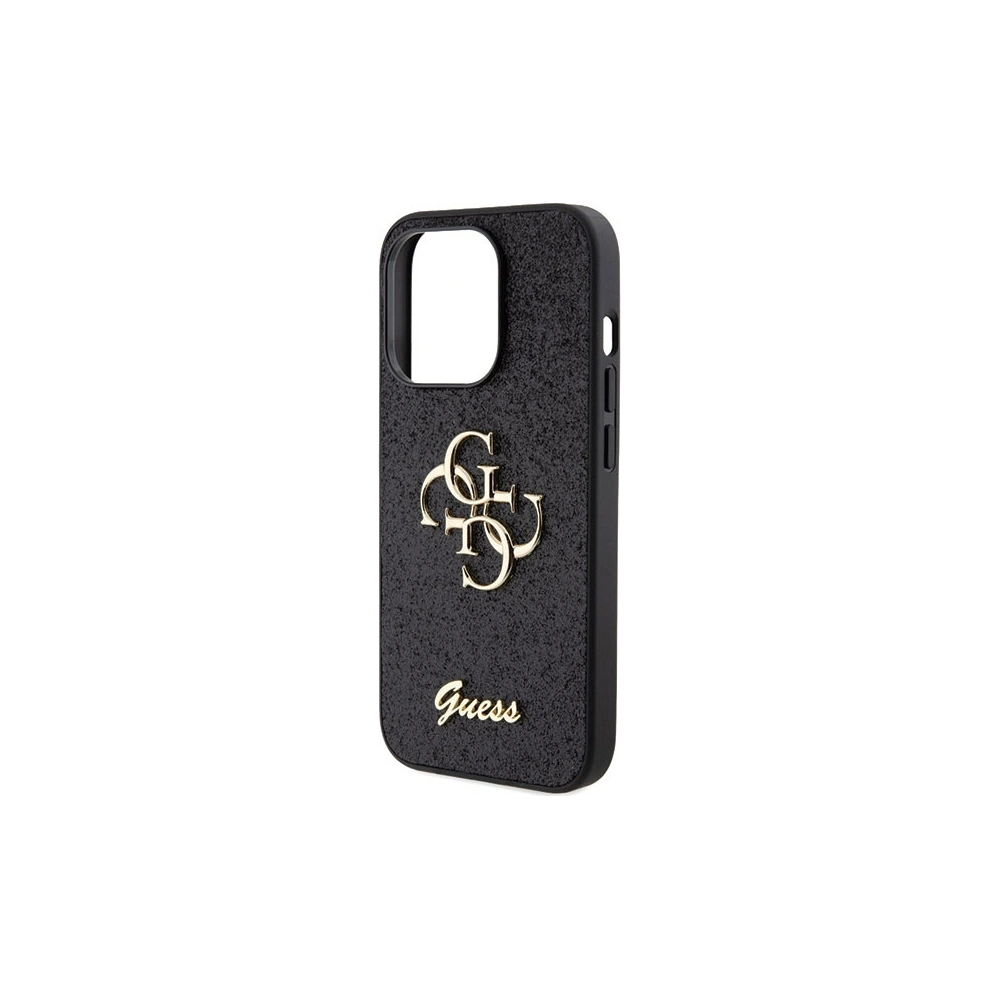 Etui Guess GUHCP15XHG4SGK Apple iPhone 15 Pro Max hardcase Glitter Script Big 4G czarny/black