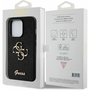 Buy Guess GUHCP15XHG4SGK Apple iPhone 15 Pro Max hardcase Glitter Script Big 4G black - GUE2860 - {ean13} - Home Screen Store Europe