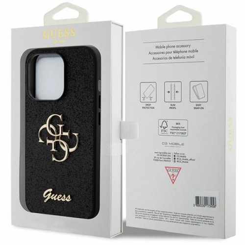 Kup Guess Apple Carcasă GUHCP15XHG4SGK iPhone 15 Pro Max hardcase Glitter Script Big 4G negru/negru - GUE2860 - {ean13} - Sklep Home Screen