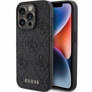 Buy Guess GUHCP15XP4EPMK Apple iPhone 15 Pro Max hardcase Leather 4G Stamped black - GUE2861 - {ean13} - Home Screen Store Europe