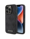 Guess GUHCP15XP4EPMK Apple iPhone 15 Pro Max hardcase Leather 4G Stamped black