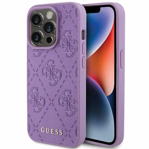 Kup Case Guess GUHCP15XP4EPMU Apple iPhone 15 Pro Max Hartschale Leder 4G gestempelt lila/lila - GUE2862 - {ean13} - Sklep Home Screen