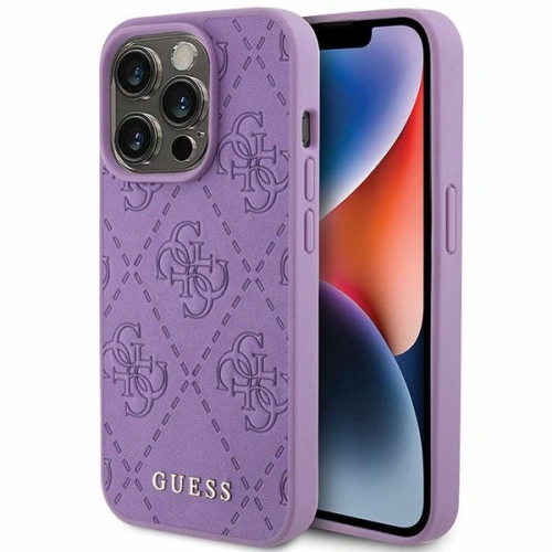 Kup Etui Guess GUHCP15XP4EPMU Apple iPhone 15 Pro Max hardcase Leather 4G Stamped fioletowy/light purple - GUE2862 - {ean13} - Sklep Home Screen