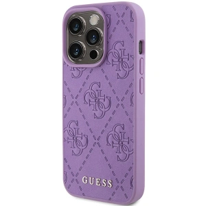 Kup Etui Guess GUHCP15XP4EPMU Apple iPhone 15 Pro Max hardcase Leather 4G Stamped fioletowy/light purple - GUE2862 - {ean13} - Sklep Home Screen