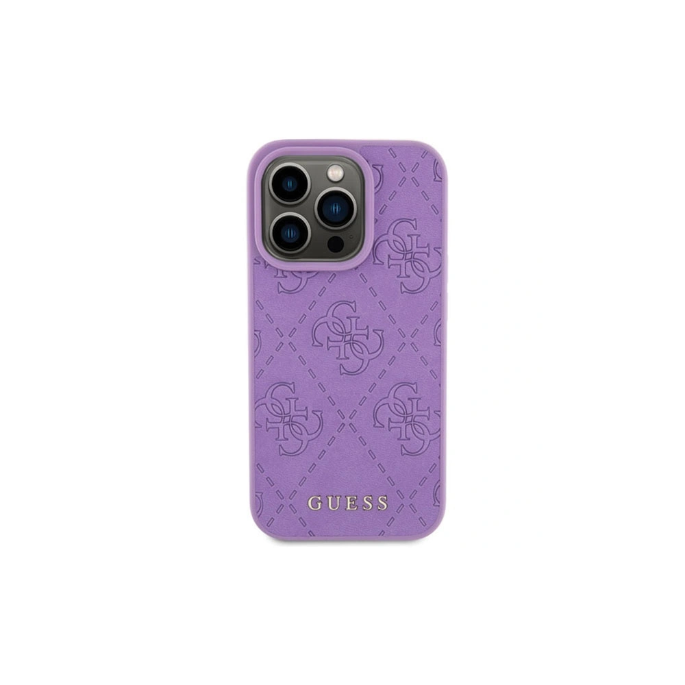 Etui Guess GUHCP15XP4EPMU Apple iPhone 15 Pro Max hardcase Leather 4G Stamped fioletowy/light purple