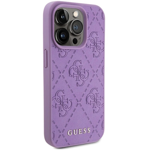 Kup Etui Guess GUHCP15XP4EPMU Apple iPhone 15 Pro Max hardcase Leather 4G Stamped fioletowy/light purple - GUE2862 - {ean13} - Sklep Home Screen