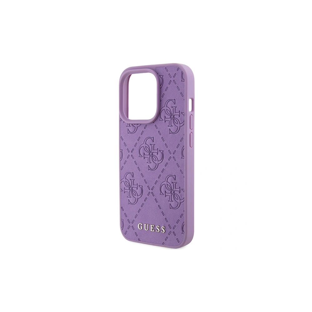 Etui Guess GUHCP15XP4EPMU Apple iPhone 15 Pro Max hardcase Leather 4G Stamped fioletowy/light purple