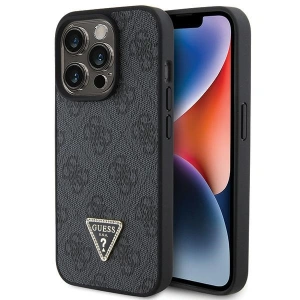 Buy Guess GUHCP15XP4TDPK Apple iPhone 15 Pro Max hardcase Leather 4G Diamond Triangle black - GUE2863 - {ean13} - Home Screen Store Europe