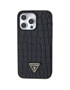 Buy Guess GUHCP15XPCRTHCK Apple iPhone 15 Pro Max hardcase Croco Triangle Metal Logo black - GUE2864 - {ean13} - Home Screen Store Europe