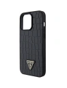 Buy Guess GUHCP15XPCRTHCK Apple iPhone 15 Pro Max hardcase Croco Triangle Metal Logo black - GUE2864 - {ean13} - Home Screen Store Europe