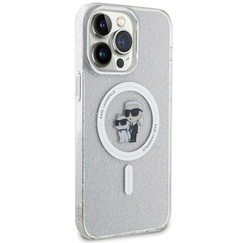 Kup Etui Karl Lagerfeld KLHMP15XHGKCNOT Apple iPhone 15 Pro Max hardcase Karl&Choupette Glitter MagSafe transparent - KLD1695 - {ean13} - Sklep Home Screen