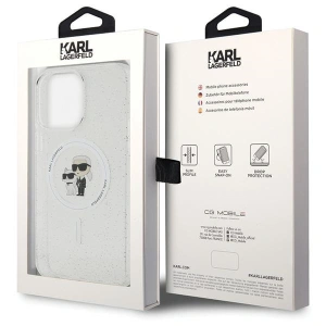 Buy Karl Lagerfeld KLHMP15XHGKCNOT Apple iPhone 15 Pro Max hardcase Karl&Choupette Glitter MagSafe transparent - KLD1695 - {ean13} - Home Screen Store Europe