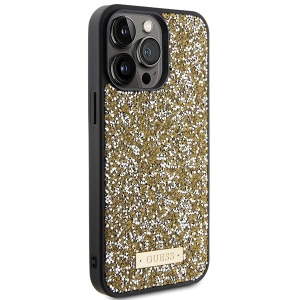Kup Etui Guess GUHCP15XPFGSBSD Apple iPhone 15 Pro Max hardcase Rhinestone Metal Logo żółty/yellow - GUE2865 - {ean13} - Sklep Home Screen