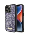 Guess GUHCP15XPFGSBSP Apple iPhone 15 Pro Max hardcase Rhinestone Metal Logo purple
