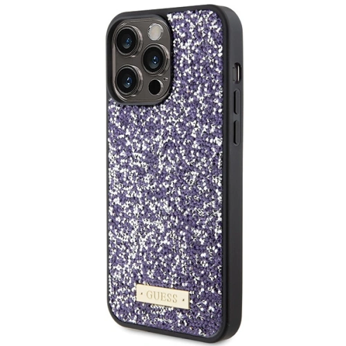 Buy Guess GUHCP15XPFGSBSP Apple iPhone 15 Pro Max hardcase Rhinestone Metal Logo purple - GUE2866 - {ean13} - Home Screen Store Europe