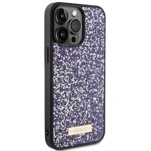 Buy Guess GUHCP15XPFGSBSP Apple iPhone 15 Pro Max hardcase Rhinestone Metal Logo purple - GUE2866 - {ean13} - Home Screen Store Europe