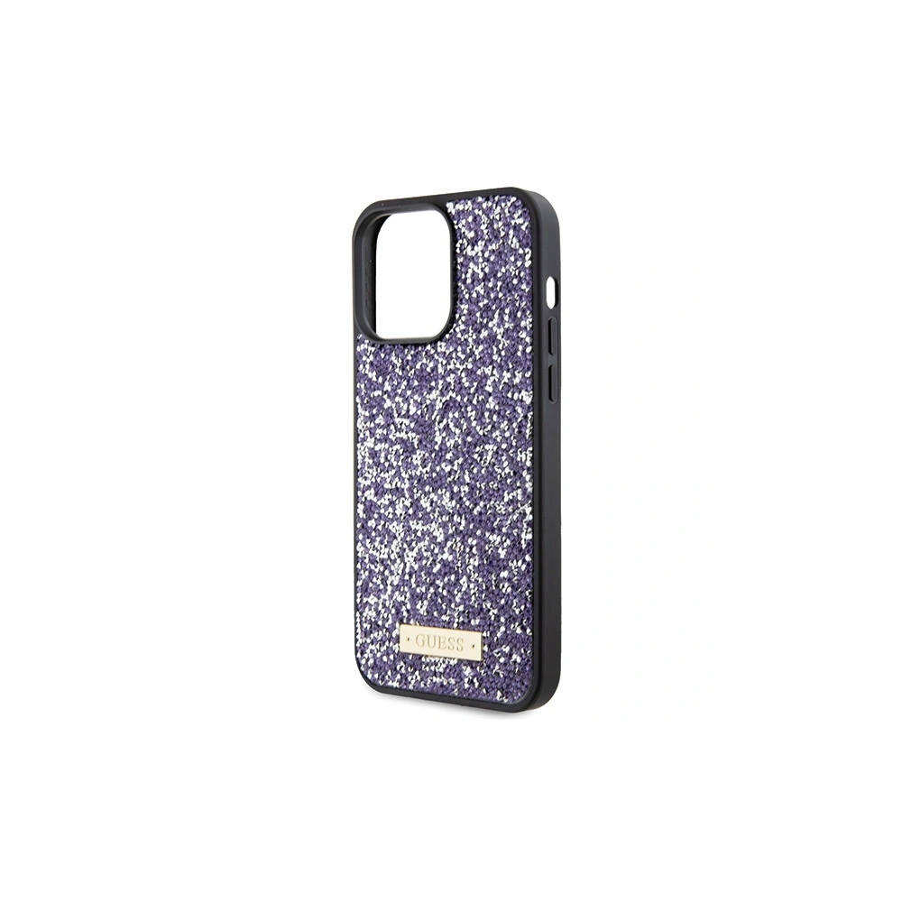 Etui Guess GUHCP15XPFGSBSP Apple iPhone 15 Pro Max hardcase Rhinestone Metal Logo fioletowy/purple