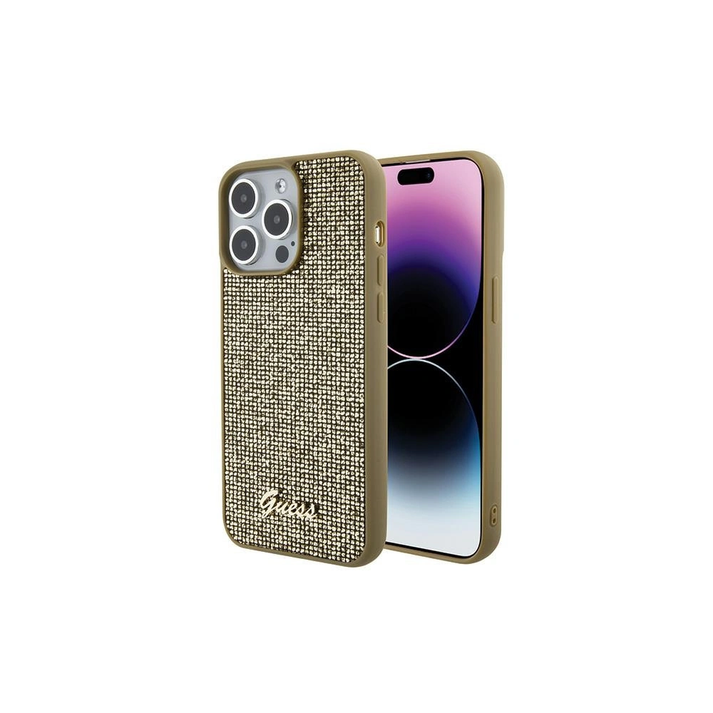 Etui Guess GUHCP15XPMSDGSD Apple iPhone 15 Pro Max hardcase Disco Metal Script złoty/gold