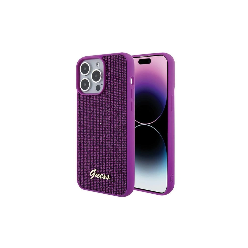 Etui Guess GUHCP15XPMSDGSF Apple iPhone 15 Pro Max hardcase Disco Metal Script fuksja/fuschia