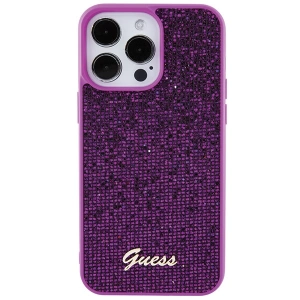 Buy Guess GUHCP15XPMSDGSF Apple iPhone 15 Pro Max hardcase Disco Metal Script fuschia - GUE2868 - {ean13} - Home Screen Store Europe