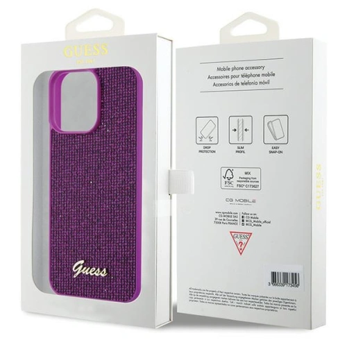 Buy Guess GUHCP15XPMSDGSF Apple iPhone 15 Pro Max hardcase Disco Metal Script fuschia - GUE2868 - {ean13} - Home Screen Store Europe