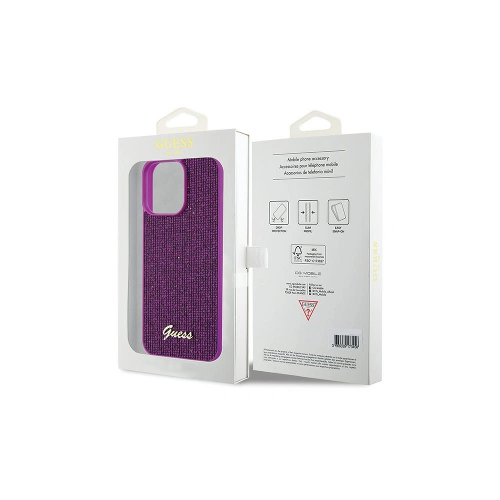 Etui Guess GUHCP15XPMSDGSF Apple iPhone 15 Pro Max hardcase Disco Metal Script fuksja/fuschia