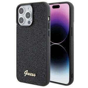 Buy Guess GUHCP15XPMSDGSK Apple iPhone 15 Pro Max hardcase Disco Metal Script black - GUE2869 - {ean13} - Home Screen Store Europe