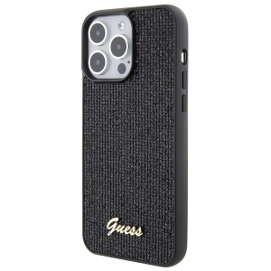 Buy Guess GUHCP15XPMSDGSK Apple iPhone 15 Pro Max hardcase Disco Metal Script black - GUE2869 - {ean13} - Home Screen Store Europe
