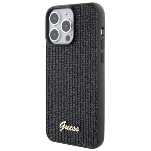 Buy Guess GUHCP15XPMSDGSK Apple iPhone 15 Pro Max hardcase Disco Metal Script black - GUE2869 - {ean13} - Home Screen Store Europe